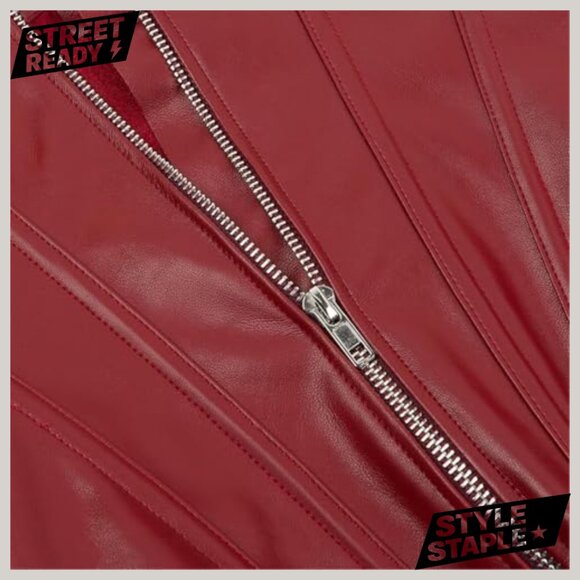 Vintage Gothic Faux Leather Corset Steampunk Rock Basque Lace Up - Picture 5 of 6